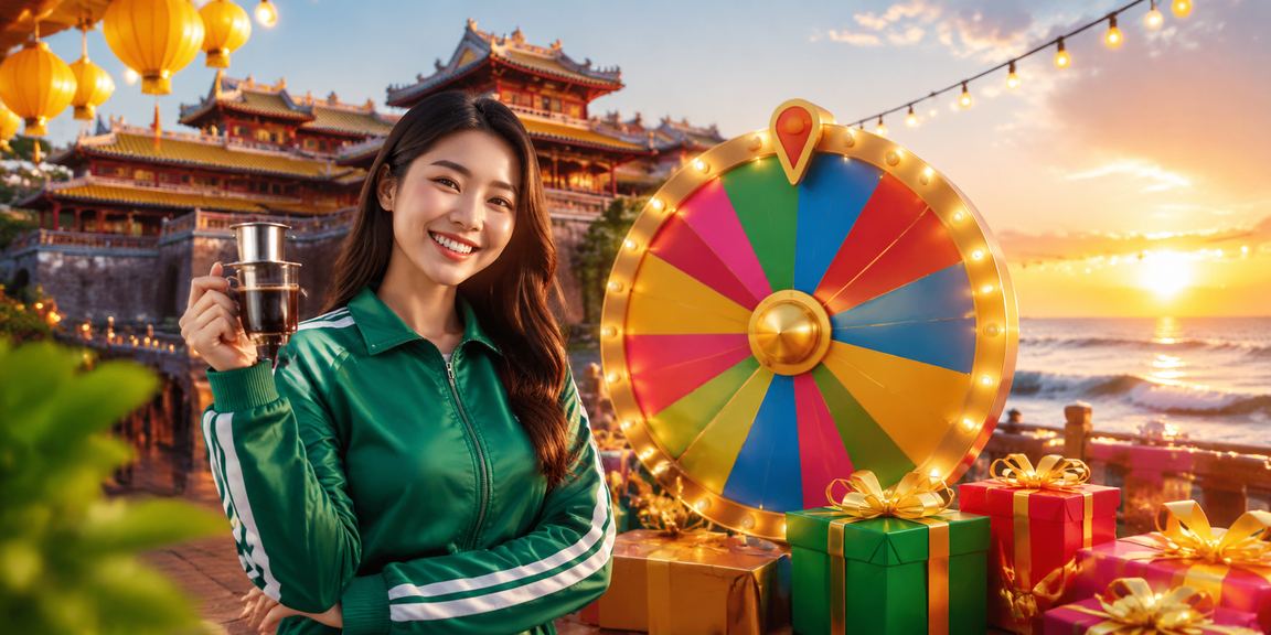 Bàn roulette neon trong không khí đêm đặc trưng tại Huế